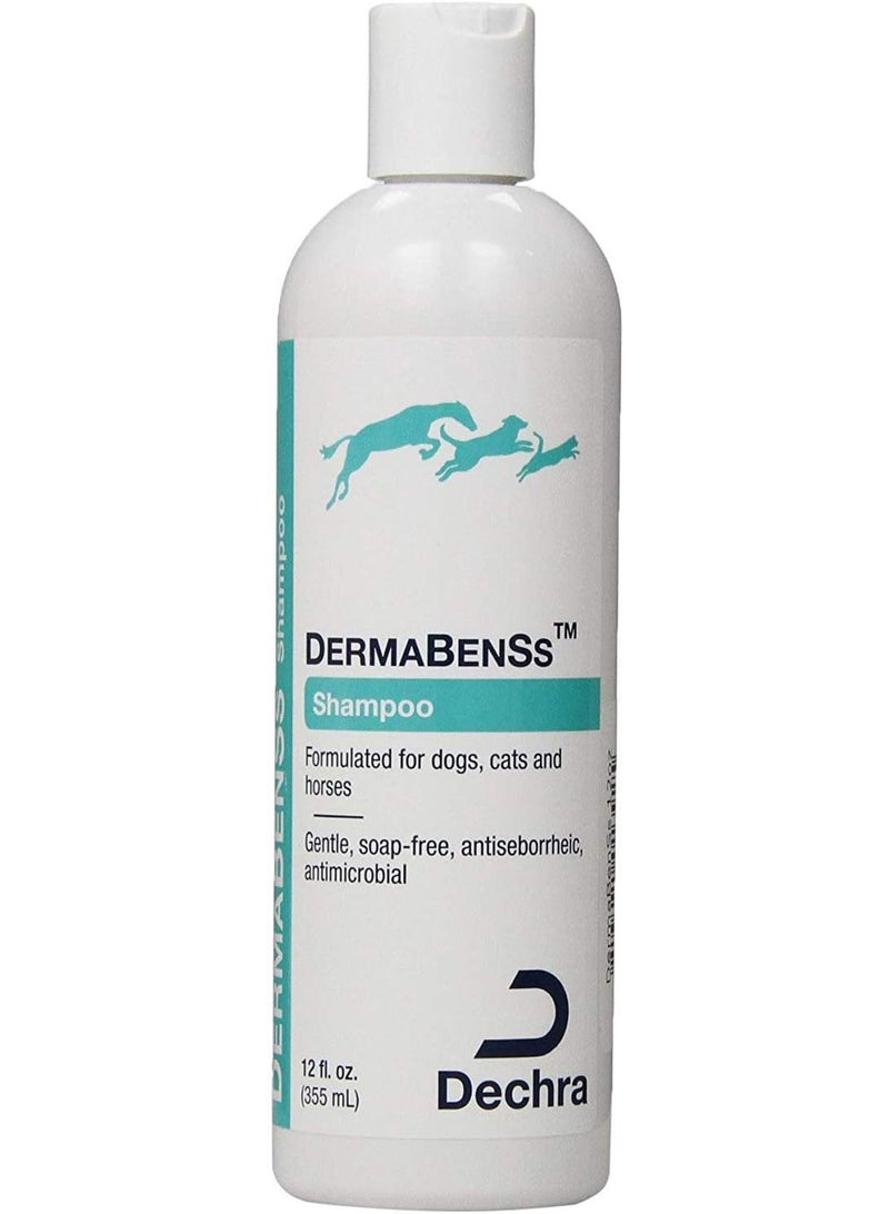 DECHRA DermaBenSs Shampoo for Dogs Cats & Horses Gentle Soap-Free Deep Cleansing Care 12oz From Varmacy - Image 1